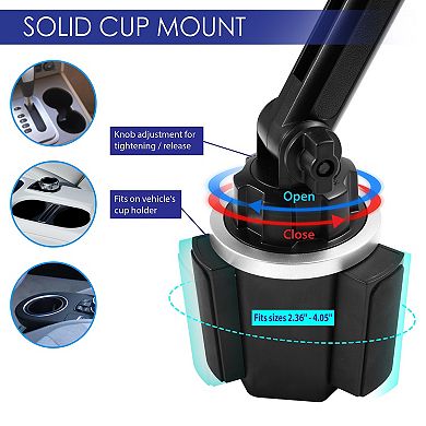 Car Cup Cell Phone Holder Long Adjustable Mount For Iphone Universal