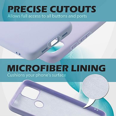 For Google Pixel 4a 5g (2020) Liquid Silicone Case Soft Protective Cover Purple