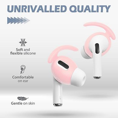 For Airpods Pro 2019 Earbuds Ear Hooks Covers Anti-lost Accessories 3-pair Pink