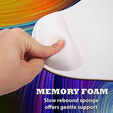 Mouse Pad Wrist Rest Ergonomic Support, Soft Comfort Non-slip Mat, White