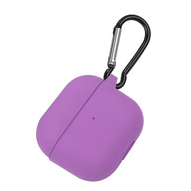 For Airpods 3 3rd 2021 Silicone Case Protective Soft Skin Cover Keychain Purple