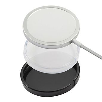 2-pack Case For Magsafe Charger Pad Protective Soft Tpu Skin Cover Clear & Black