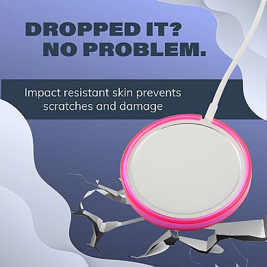 2-pack Case For Magsafe Charger Pad, Protective Soft Tpu Skin Cover Clear & Pink