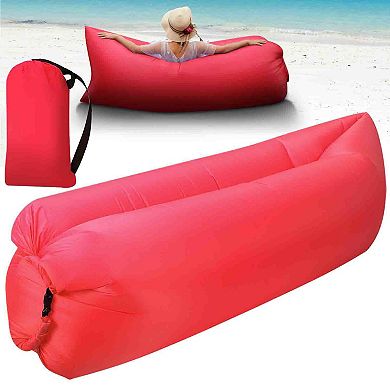 Inflatable Sofa Bed With Bag, Water Resistant, For Backyard Lakeside Beach Camping