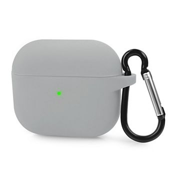 For Airpods 3 3rd 2021 Silicone Case Protective Soft Skin Cover Keychain Gray
