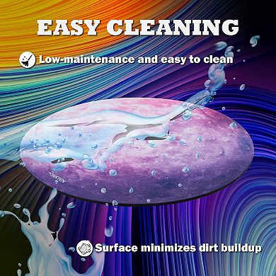 Mouse Pad Round Galaxy Series Non-slip For Gaming Office Gift Idea Purple Venus