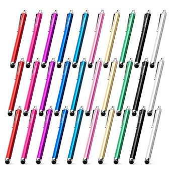 30 Pack Universal Capacitive Pencil Stylus Touch Screen Pen For Tablet 10 Colors