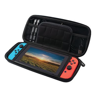 For Nintendo Switch & Oled Model Carrying Case Eva Hard Cover Travel Pouch Black