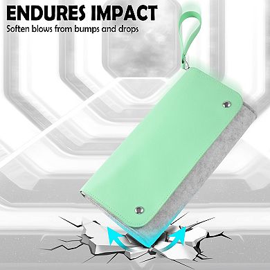 For Nintendo Switch & Oled Model Carrying Case Purse Sleeve Travel Bag Green