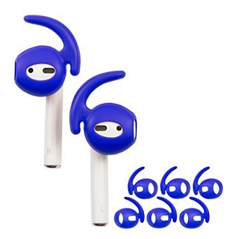 For Airpods 1 & 2 Earbuds Ear Hooks Covers Anti-lost Accessories 3-pair Blue