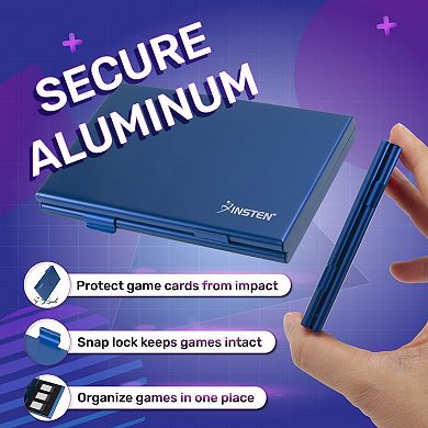 Game Card Case For Nintendo Switch Aluminum 6 Games Storage Box Holder Blue