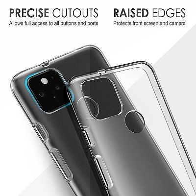 For Google Pixel 5 (2020) Clear Soft Tpu Phone Case Ultra Slim Protective  Cover
