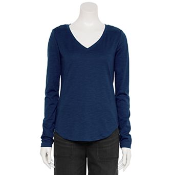 Women's Sonoma Goods For Life® Adaptive Everyday Long Sleeve V-Neck T-Shirt