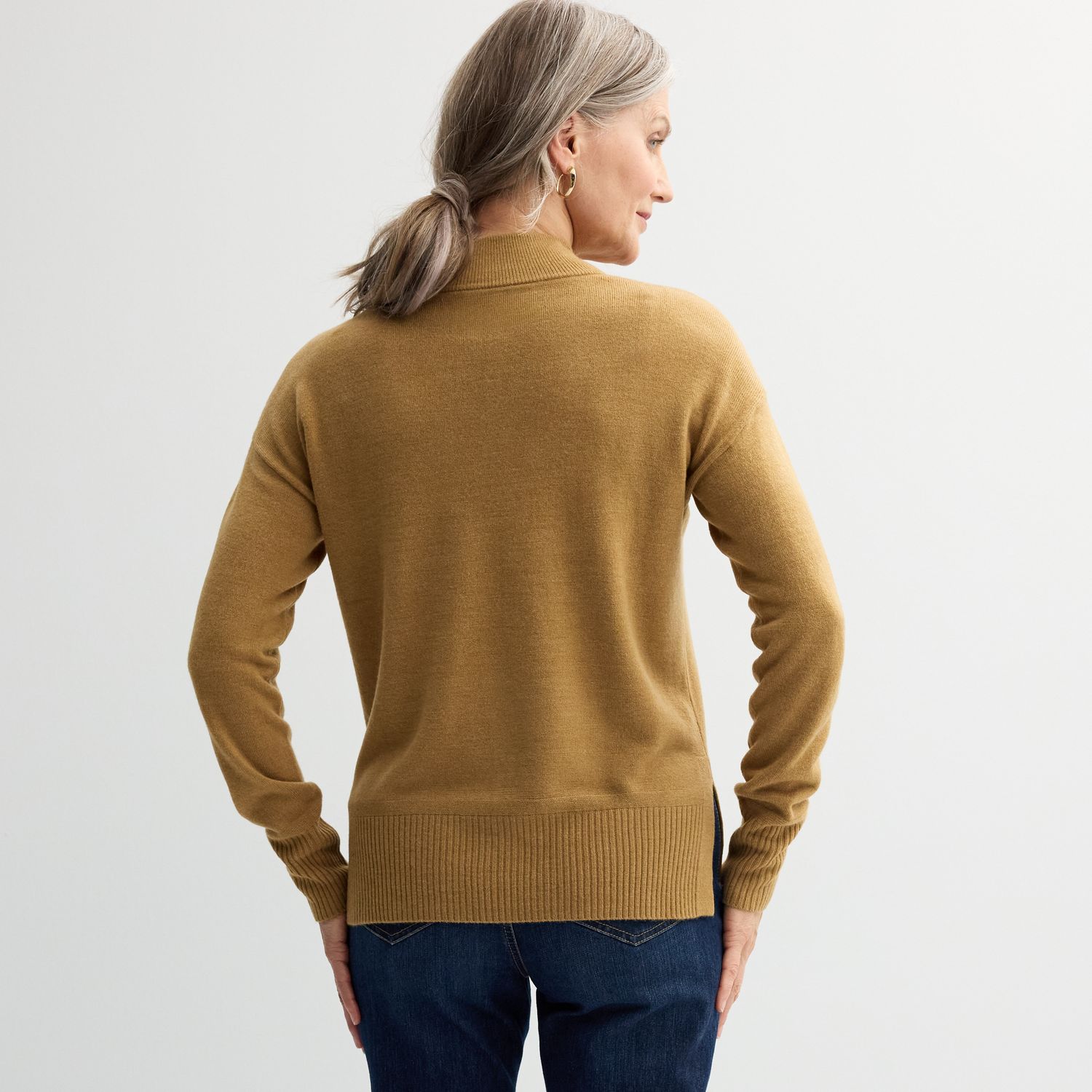 Pullover Croft & Barrow Brun Taille L - Lourd, Coton/Viscose/Nylon, Occasion Très Bon État