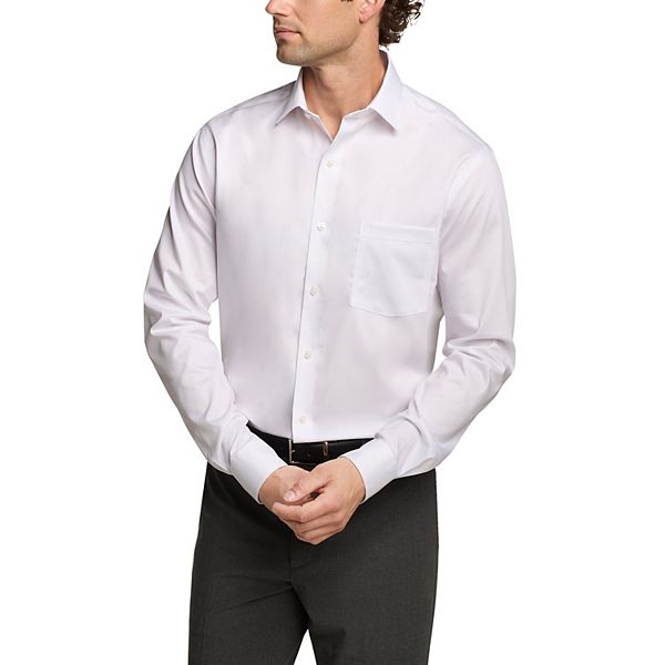Men's Van Heusen Regular-Fit Ultra Wrinkle Free Dress Shirt, Size: Medium-34/35, White