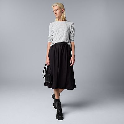 Women's Simply Vera Vera Wang Voluminous Midi Skirt