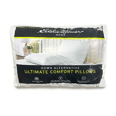 Eddie Bauer Ultimate Comfort 2-Pack Complete Recovery Pillow Set