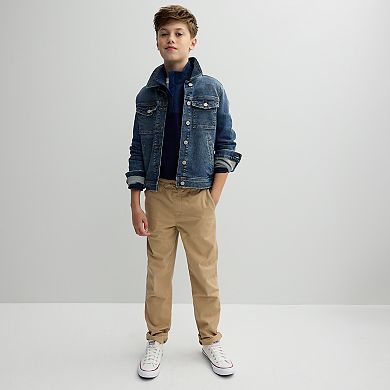 Boys 8-20 Sonoma Goods For Life® Quarter-Snap Quilted Pullover Sweater in Regular & Husky