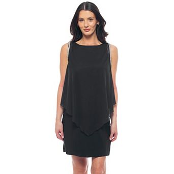 Women's Tash + Sophie Beaded Hanky Hem Overlay Dress