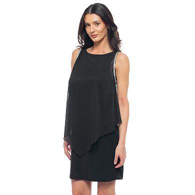 Women's Tash + Sophie Beaded Hanky Hem Overlay Dress