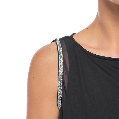 Women's Tash + Sophie Beaded Hanky Hem Overlay Dress