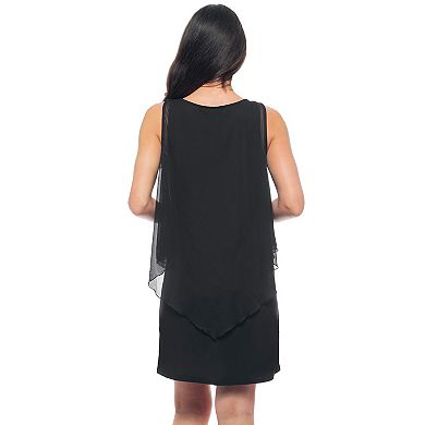 Women's Tash + Sophie Beaded Hanky Hem Overlay Dress