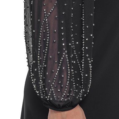 Women's Tash + Sophie Beaded Sleeve Dress