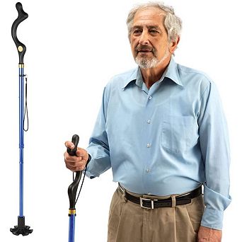 Walking Cane Collapsible Special Balancing With 10 Adjustable Heights - Self-standing Folding Cane