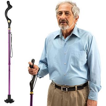 Walking Cane Collapsible Special Balancing With 10 Adjustable Heights - Self-standing Folding Cane