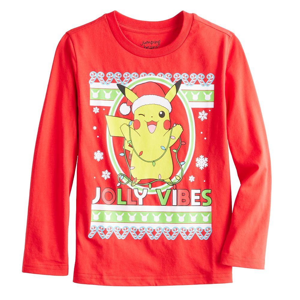 Boys 4-12 Jumping Beans® Pokemon Pikachu Jolly Vibes Long Sleeve ...