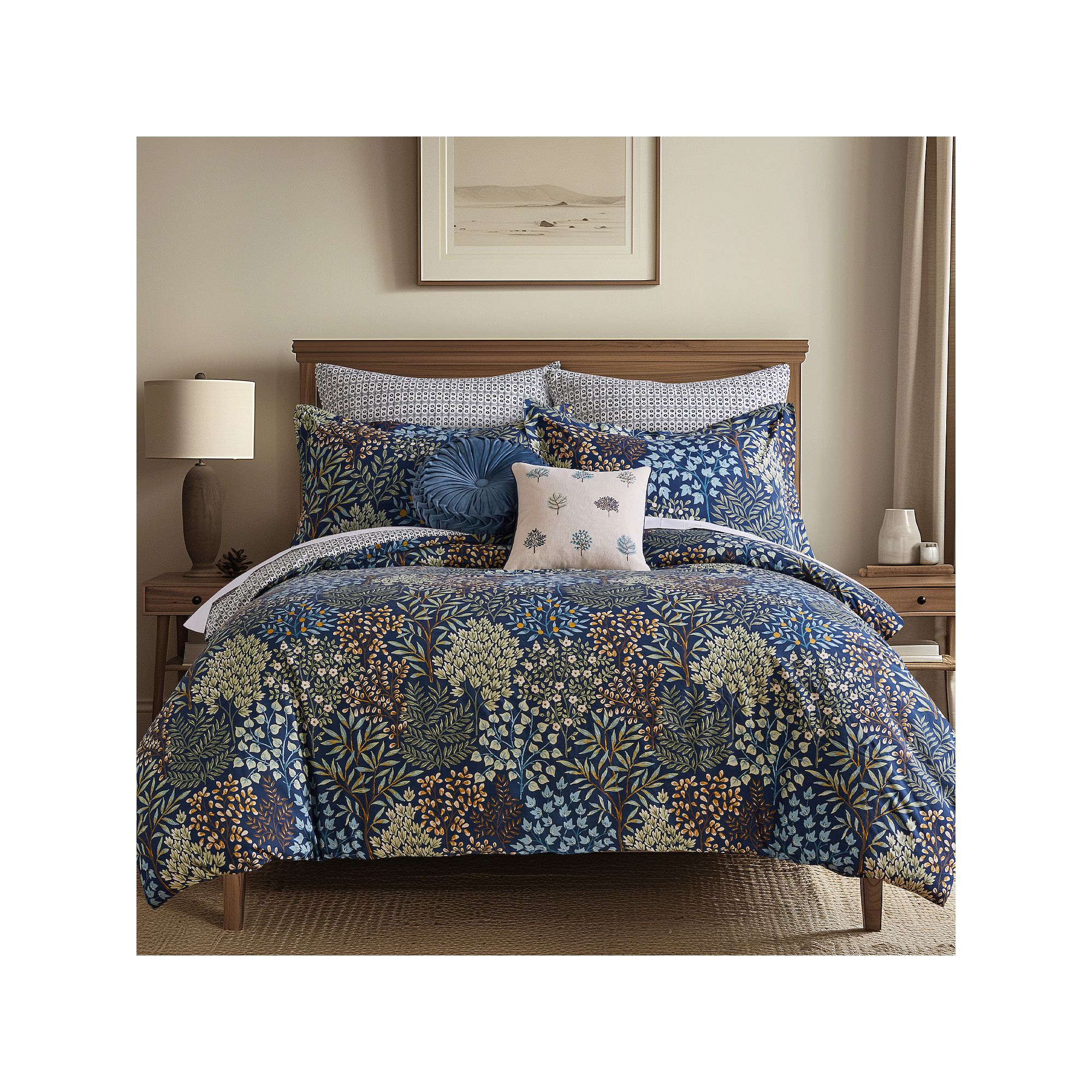 Levtex Home English Forest Natural Comforter Set, Blue