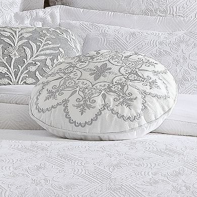 Levtex Home Matelasse Embroidered Round Throw Pillow