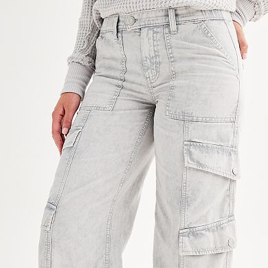 Juniors' SO® Low-Rise Wide Leg Cargo Pants