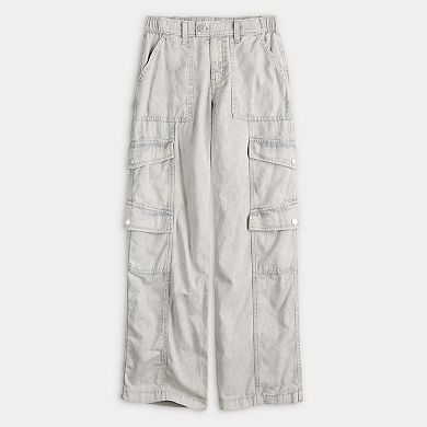 Juniors' SO® Low-Rise Wide Leg Cargo Pants