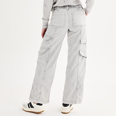 Juniors' SO® Low-Rise Wide Leg Cargo Pants