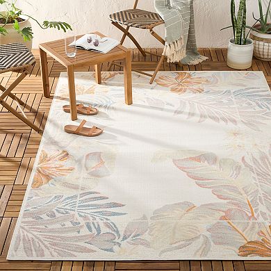 Tommy Bahama Bimini Blooming Border Indoor Outdoor Area Rug