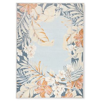 Tommy Bahama Bimini Blooming Border Indoor Outdoor Area Rug