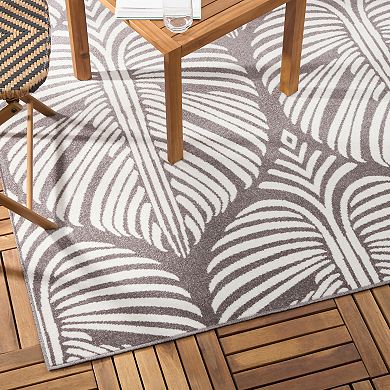 Tommy Bahama Lanai Palm Leaves Indoor Outdoor Area Rug