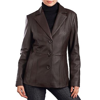 Women's Bgsd Crystal Leather Blazer Jacket
