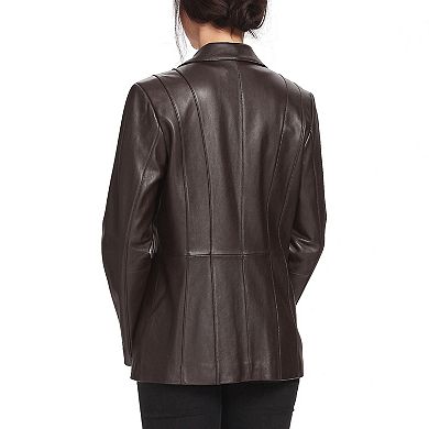 Women's Bgsd Crystal Leather Blazer Jacket