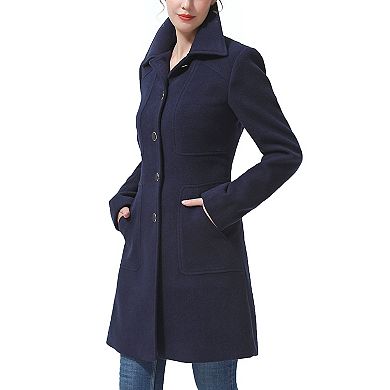 Plus Size Bgsd Anna Wool Blend Walking Coat