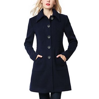 Plus Size Bgsd Anna Wool Blend Walking Coat