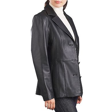 Plus Size Bgsd Crystal Leather Blazer Jacket