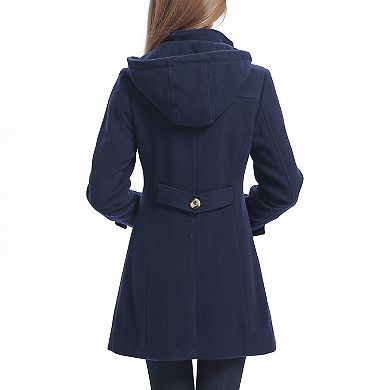 Plus Size Bgsd Daisy Wool Blend Toggle Coat