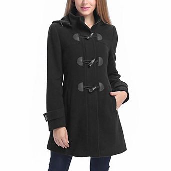 Plus Size Bgsd Daisy Wool Blend Toggle Coat