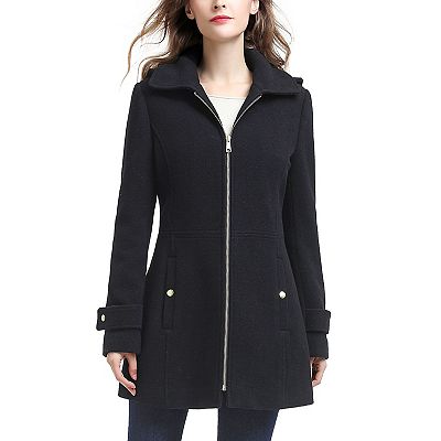 Plus Size Bgsd Lina Wool Blend Hooded Coat