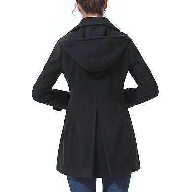 Plus Size Bgsd Lina Wool Blend Hooded Coat