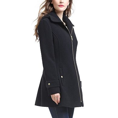 Plus Size Bgsd Lina Wool Blend Hooded Coat