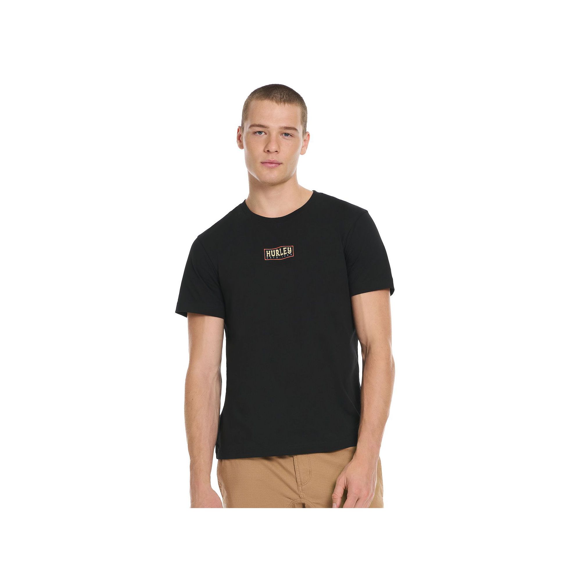 Mens Hurley Super Speed Short Sleeve Graphic Tee, Size: XS, Black