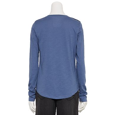 Women's Sonoma Goods For Life Adaptive Everyday Long Sleeve Crewneck T-Shirt